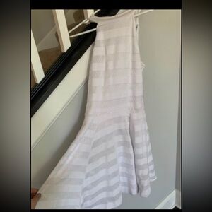 White striped cocktail dress